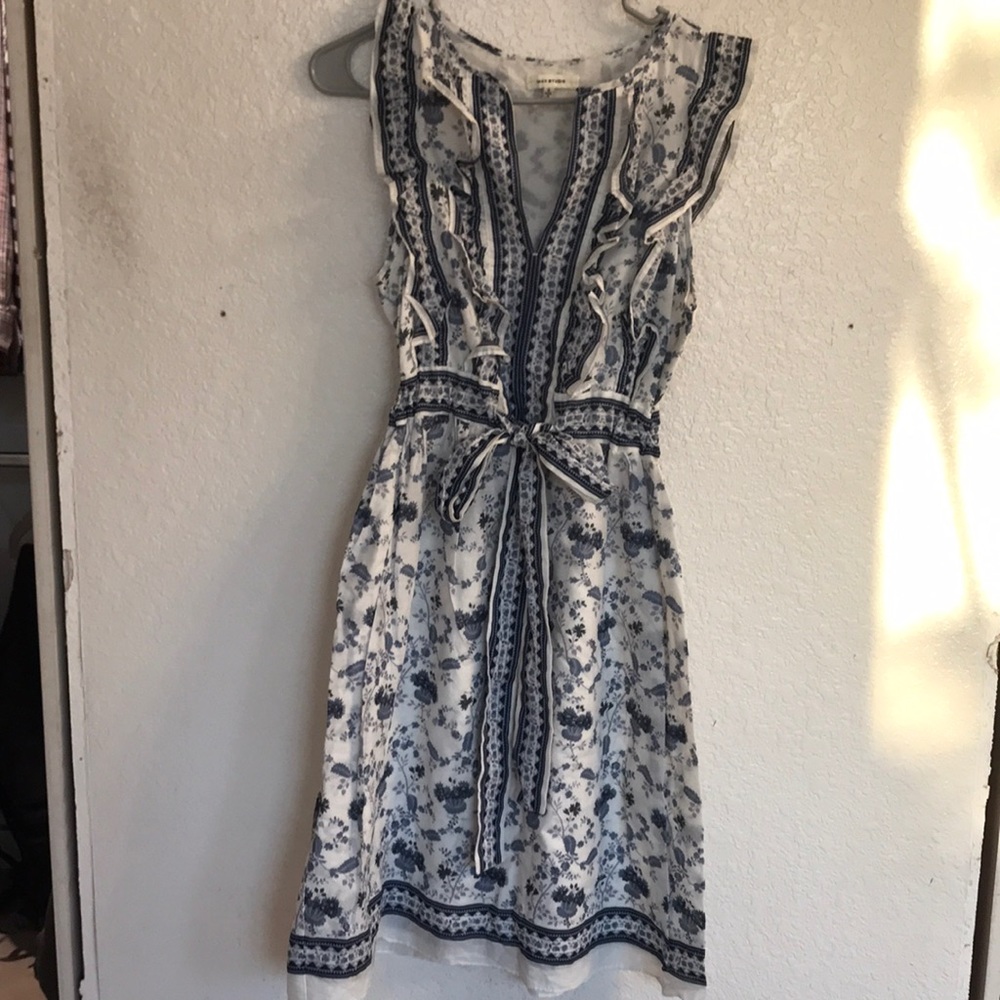 Blue and white summer dress